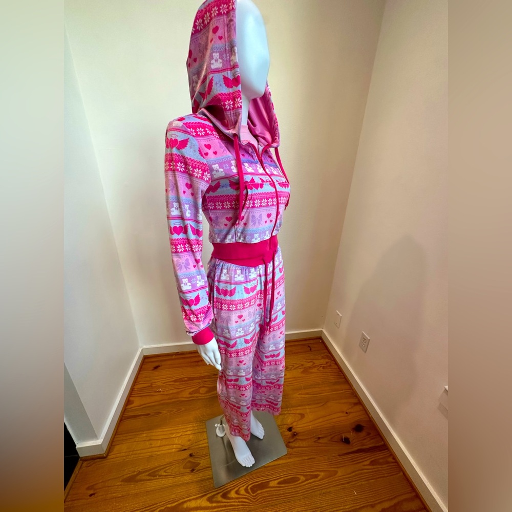 Dolls Kill Sugar Thrillz 2 Piece Velour Track Suit Size XS Petite (29” inseam)